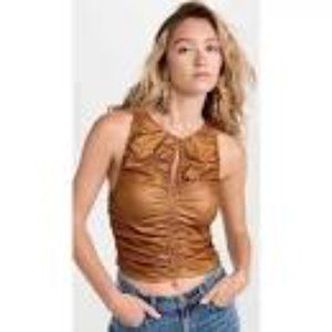 NWT free people ride along sleeveless ruched top. SZ xl